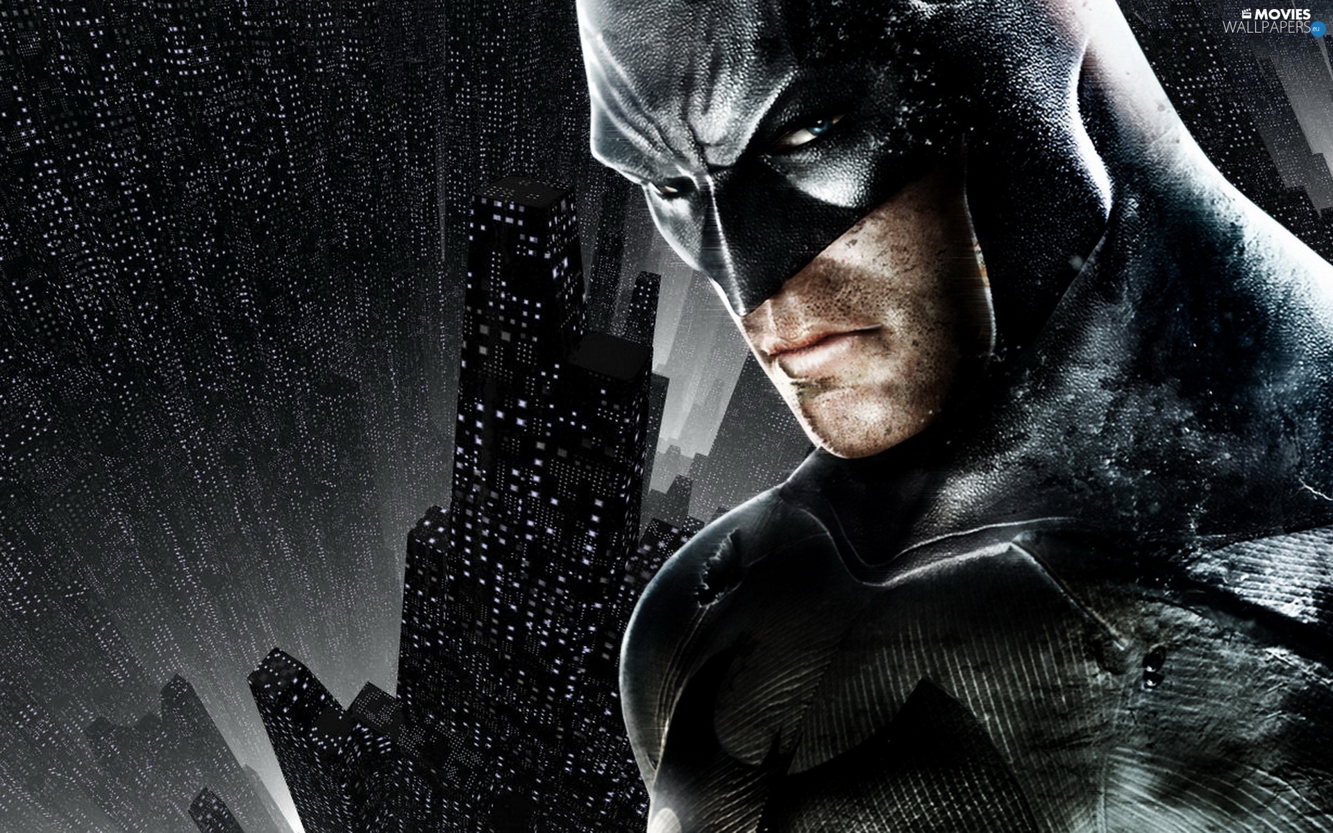 Rain, graphics, Batman