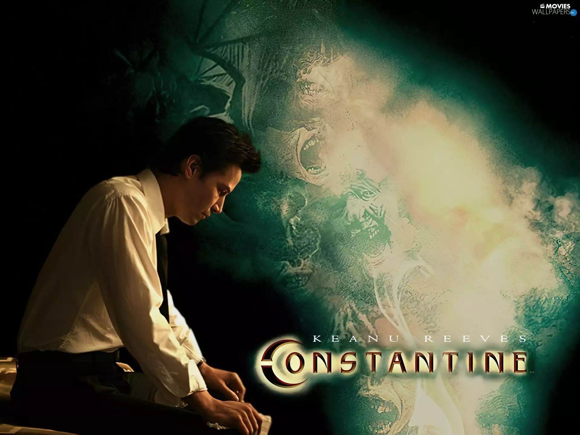 sitting, Constantine, Keanu Reeves