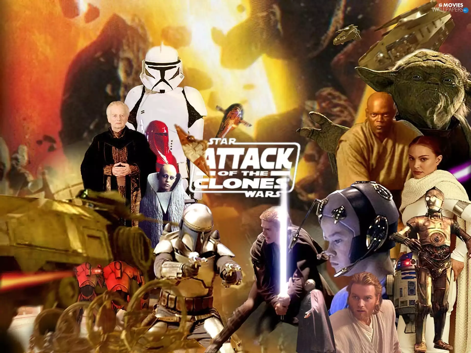 Star Wars, explosion, Samuel L. Jackson, Characters