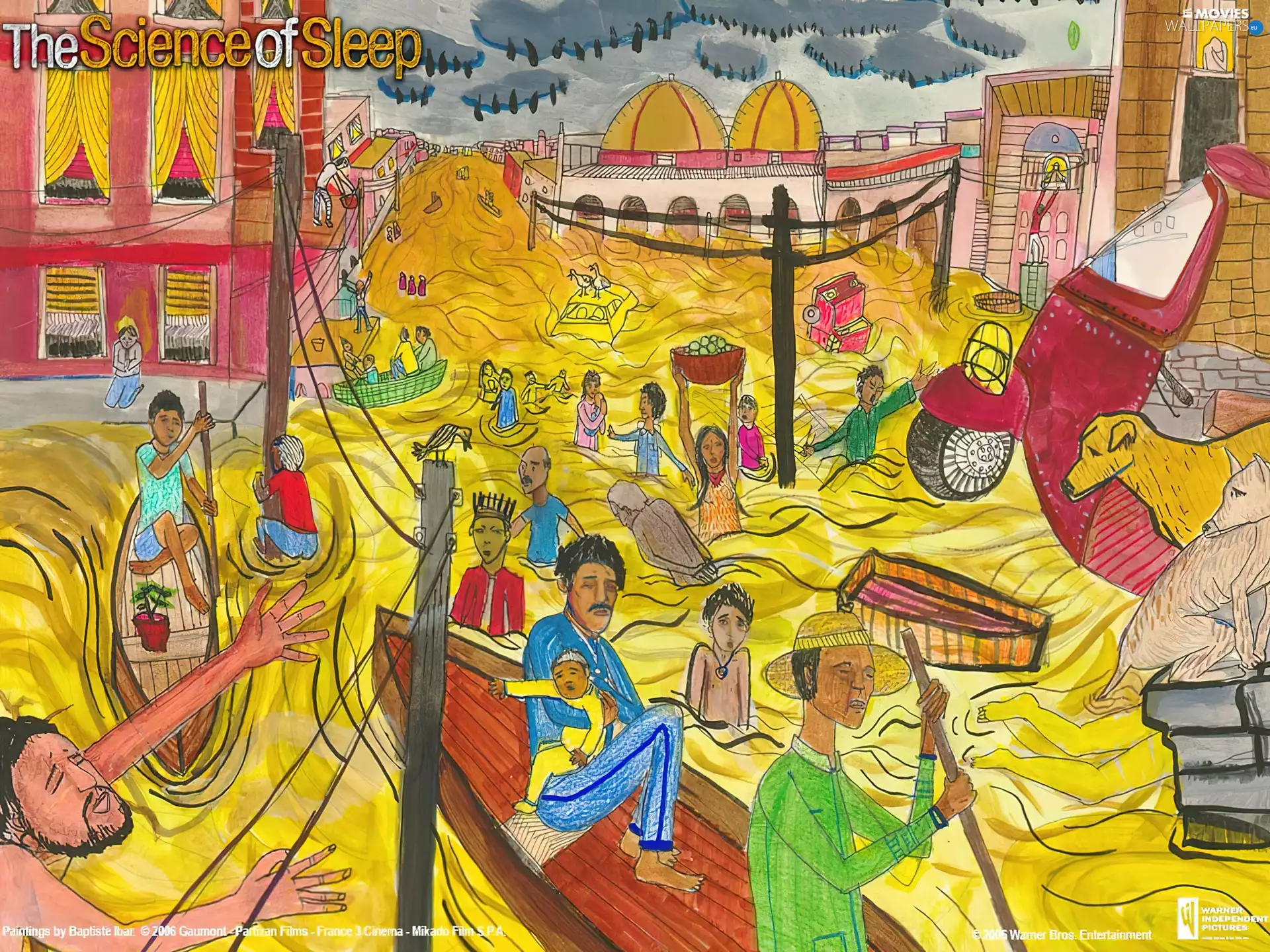 disaster, People, flood, Town, The Science Of Sleep