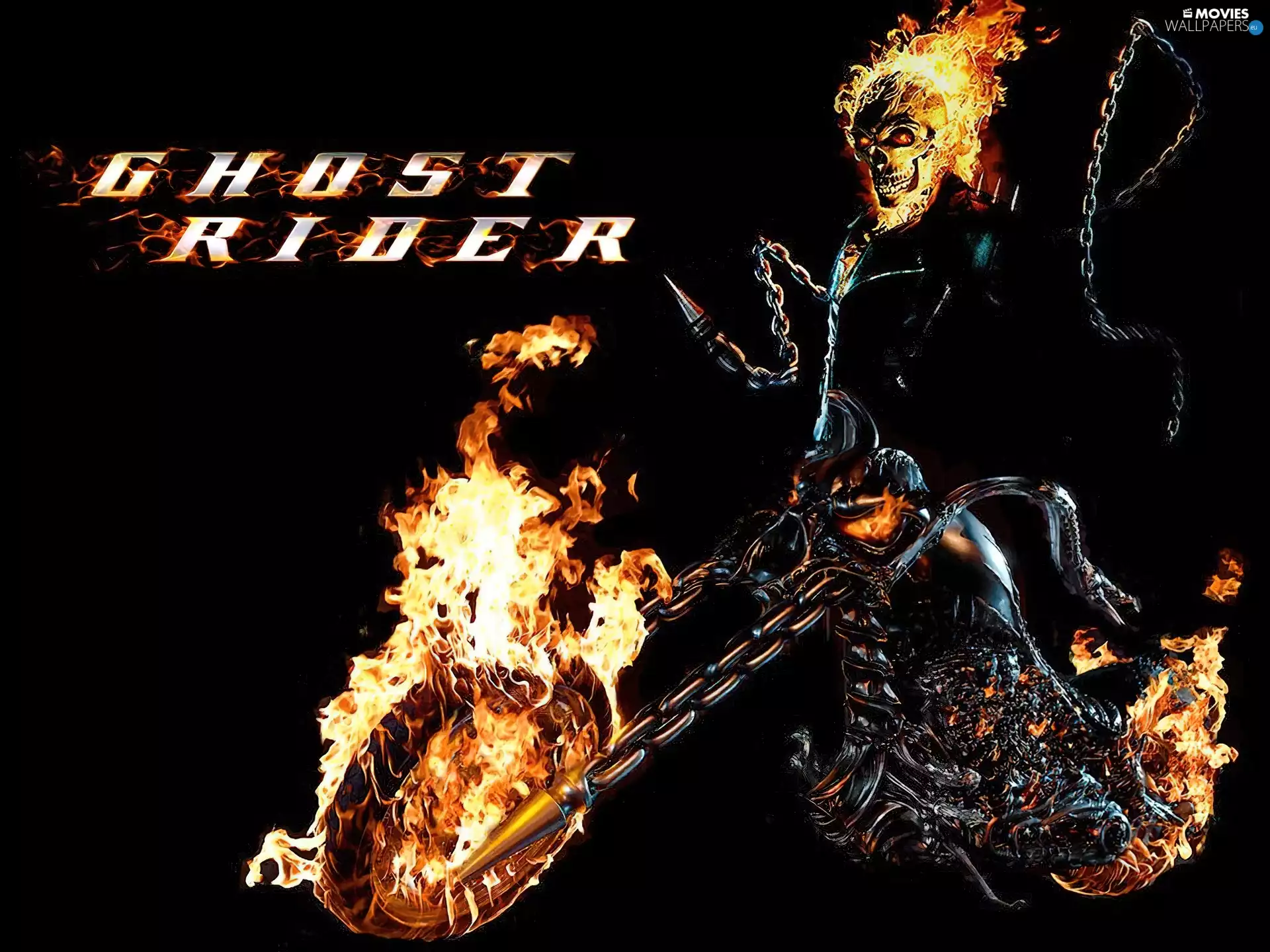 Ghost Rider, burns, strings, motor-bike