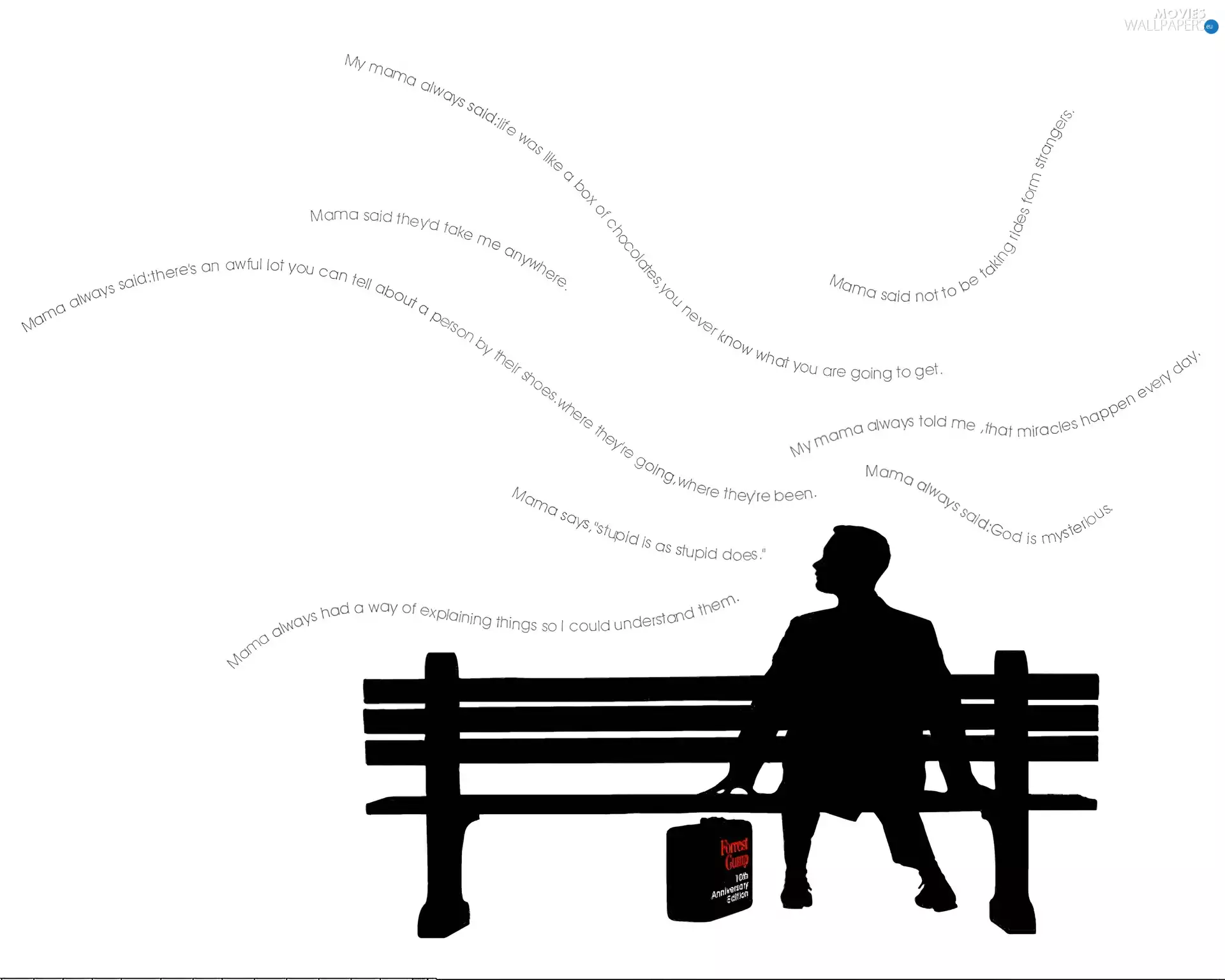 Bench, Forrest Gump, subtitles