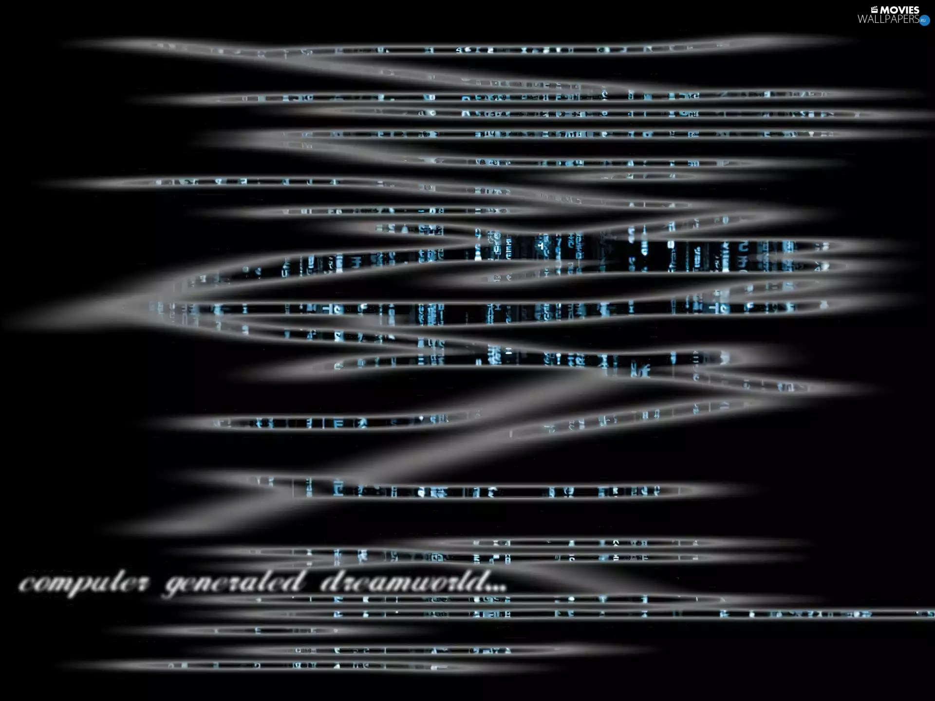 Matrix, transverse, stripes, text