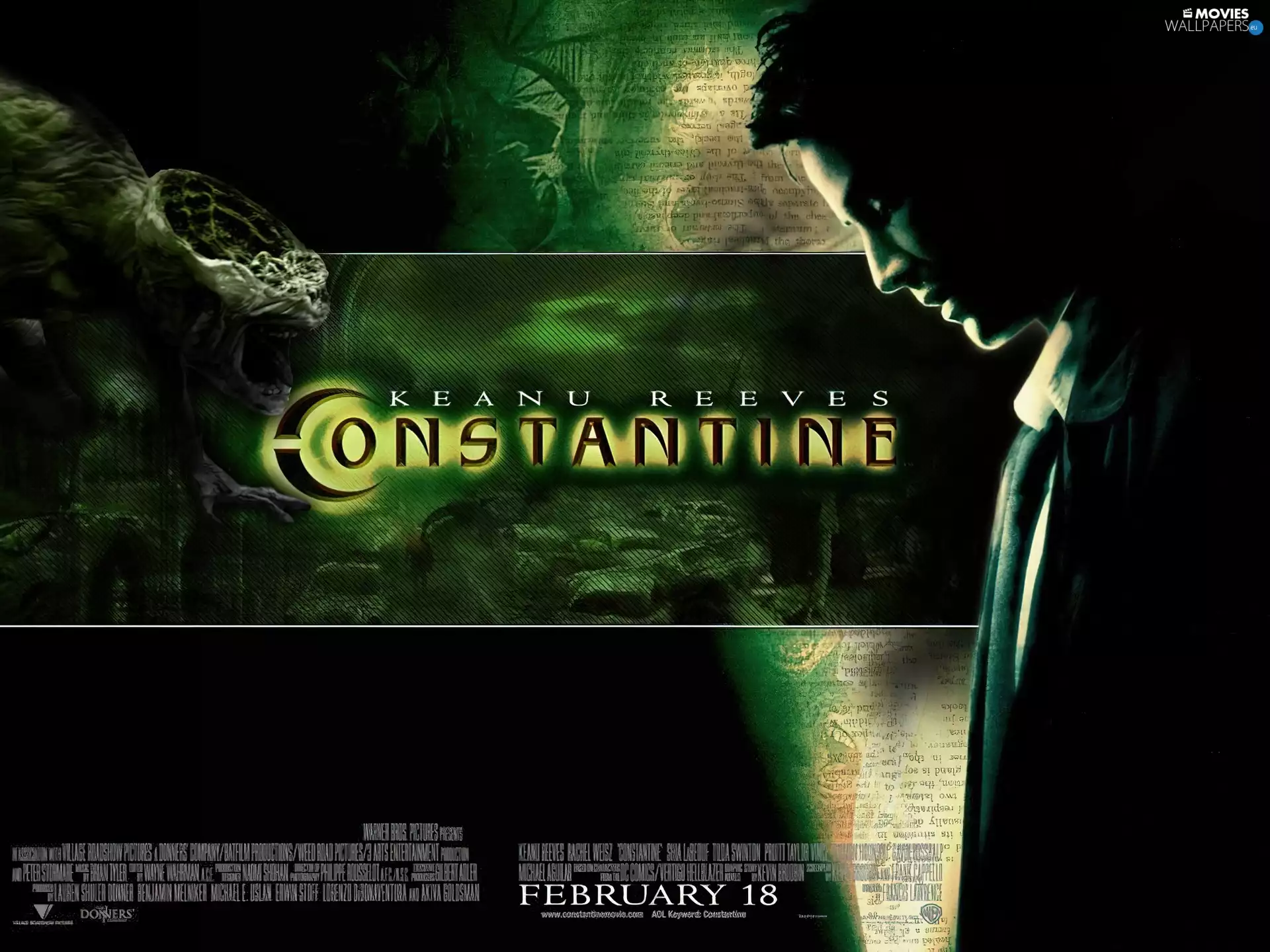 Constantine, title, monster, Keanu Reeves