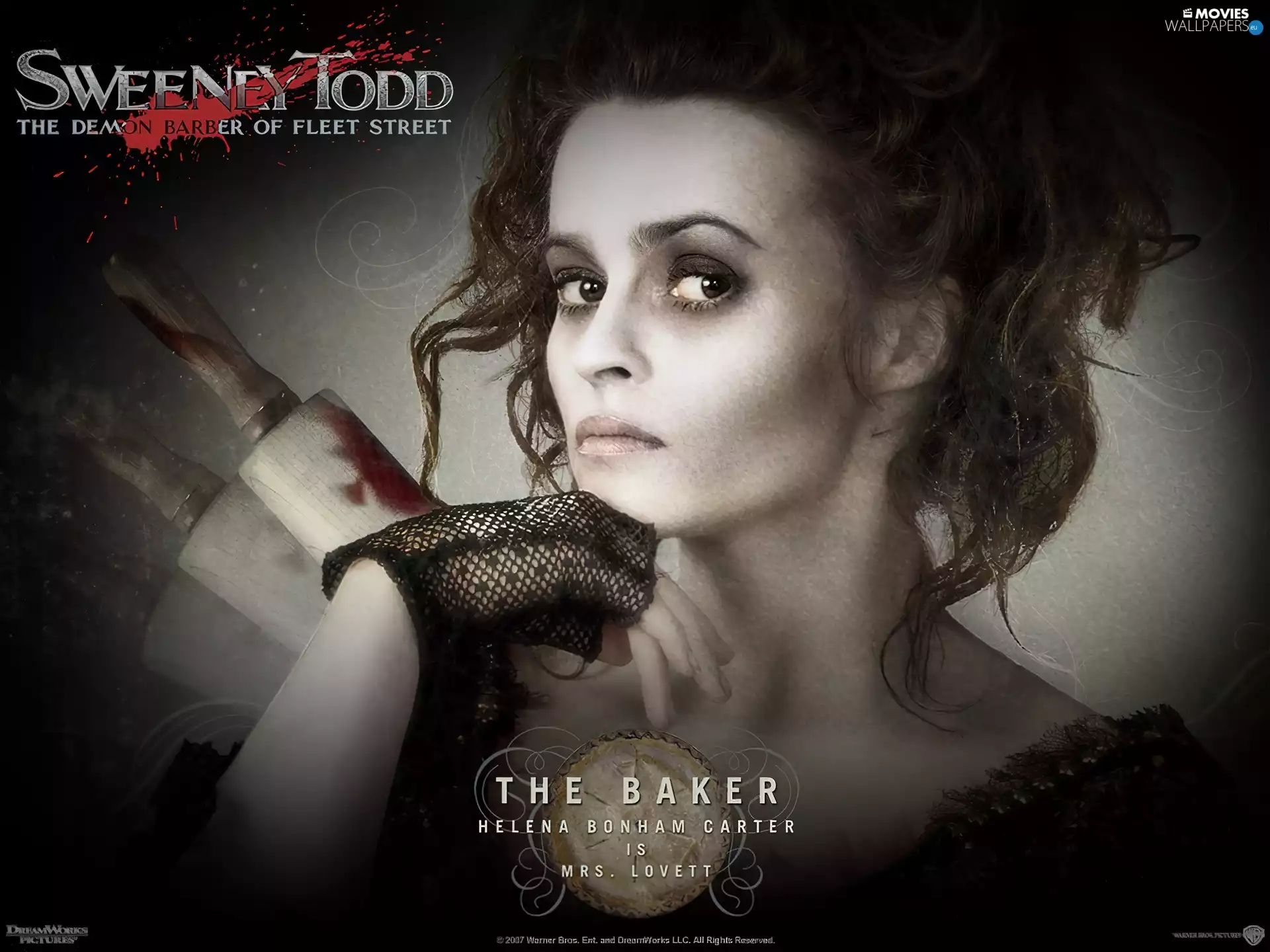 blood, glove, Helena Bonham Carter, ##, Sweeney Todd