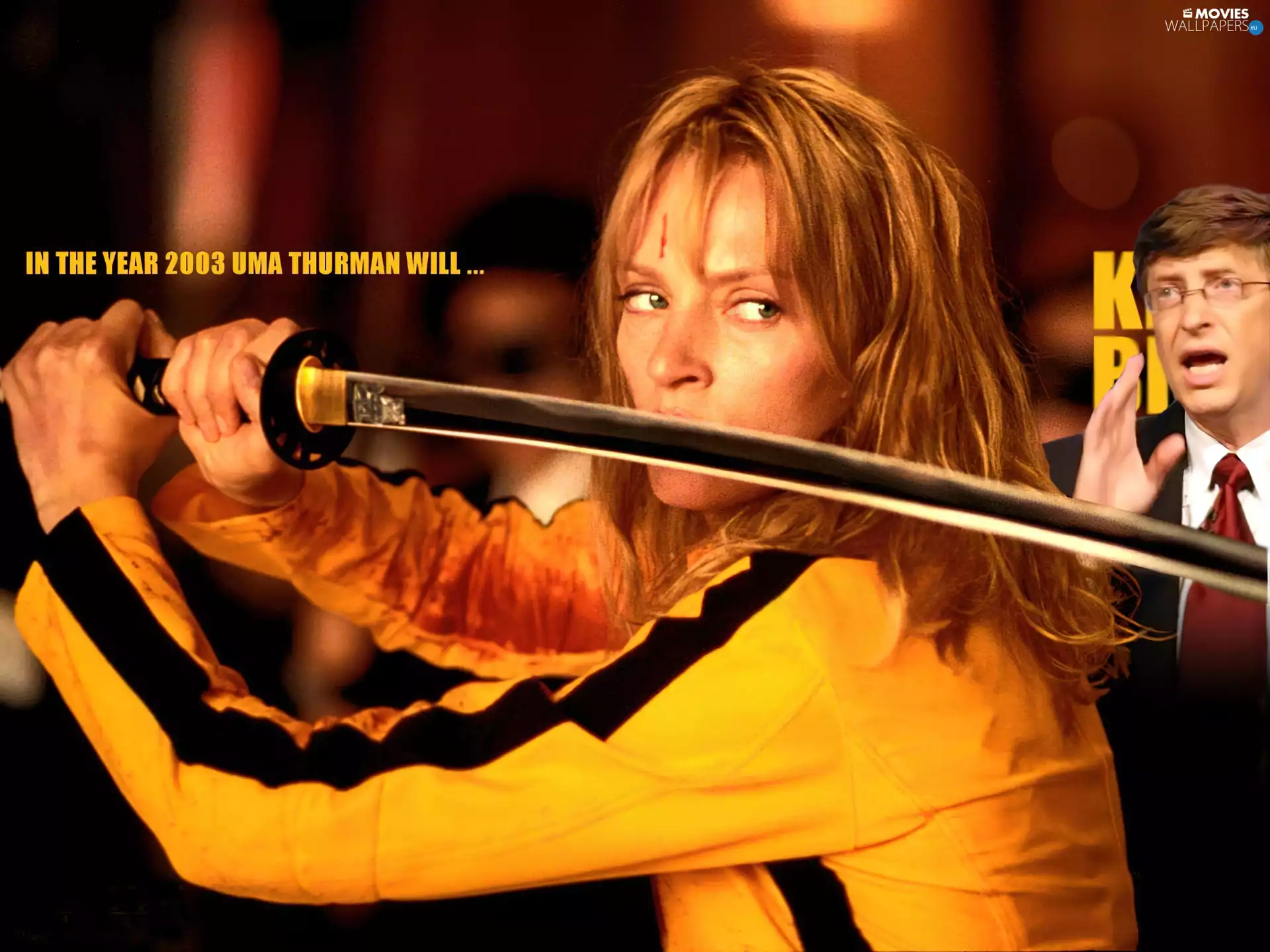 Uma Thurman, sword