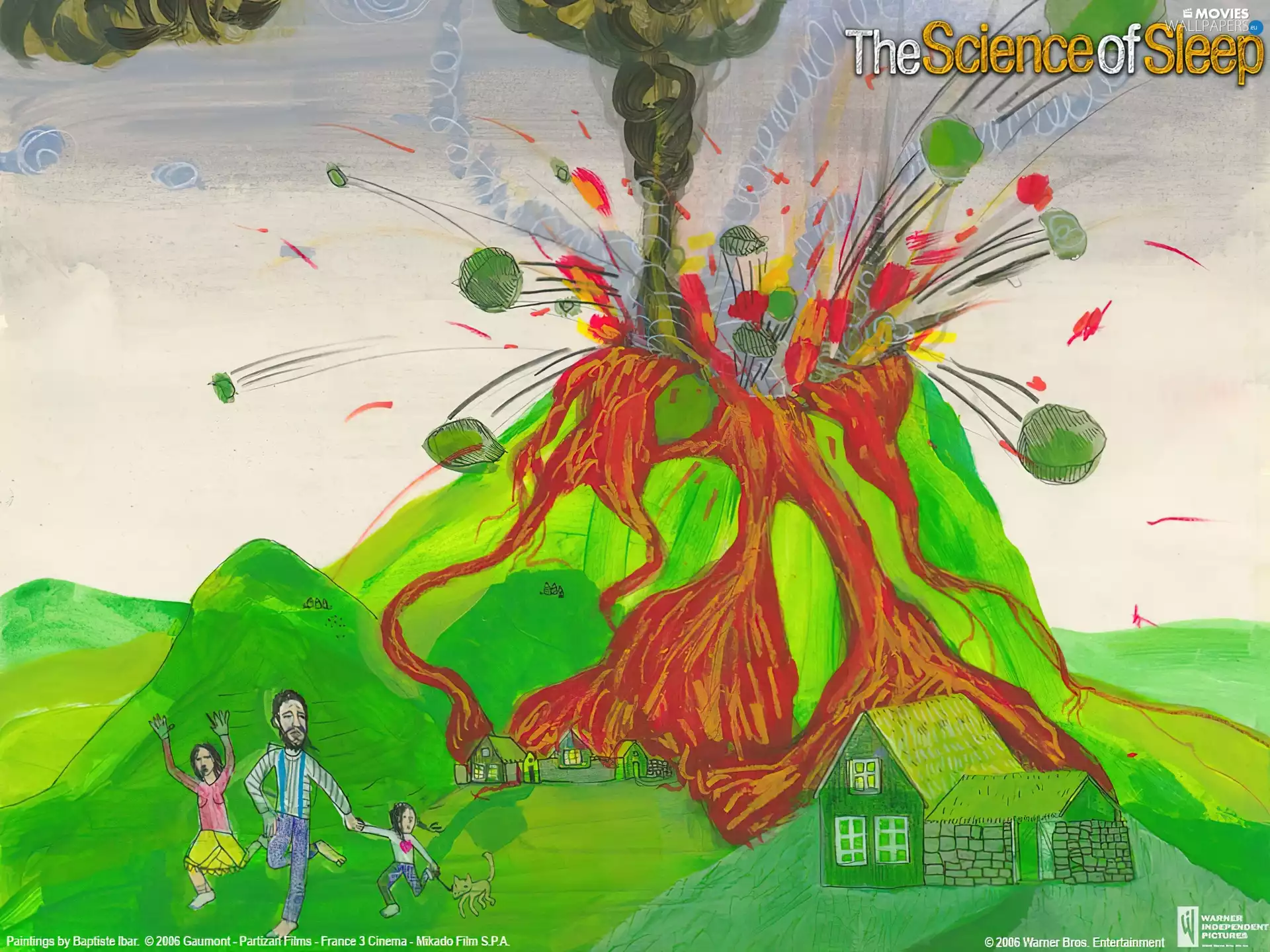 volcano, The Science Of Sleep, Houses, Family, Lava, eruption