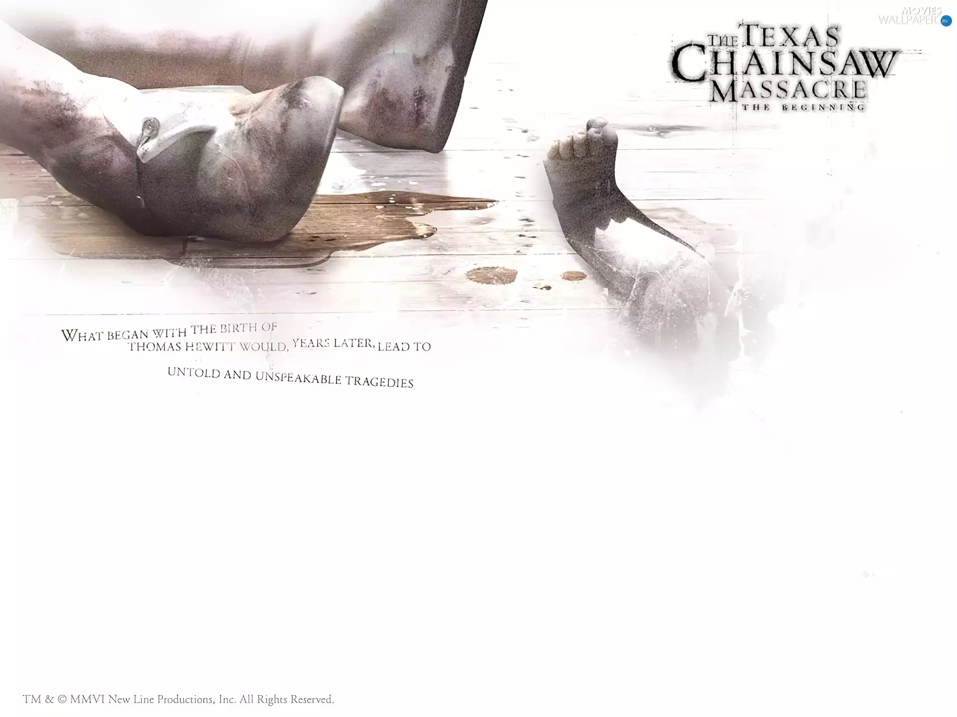 white background, subtitles, Foot, leg, Texas Chainsaw Massacre The Beginning