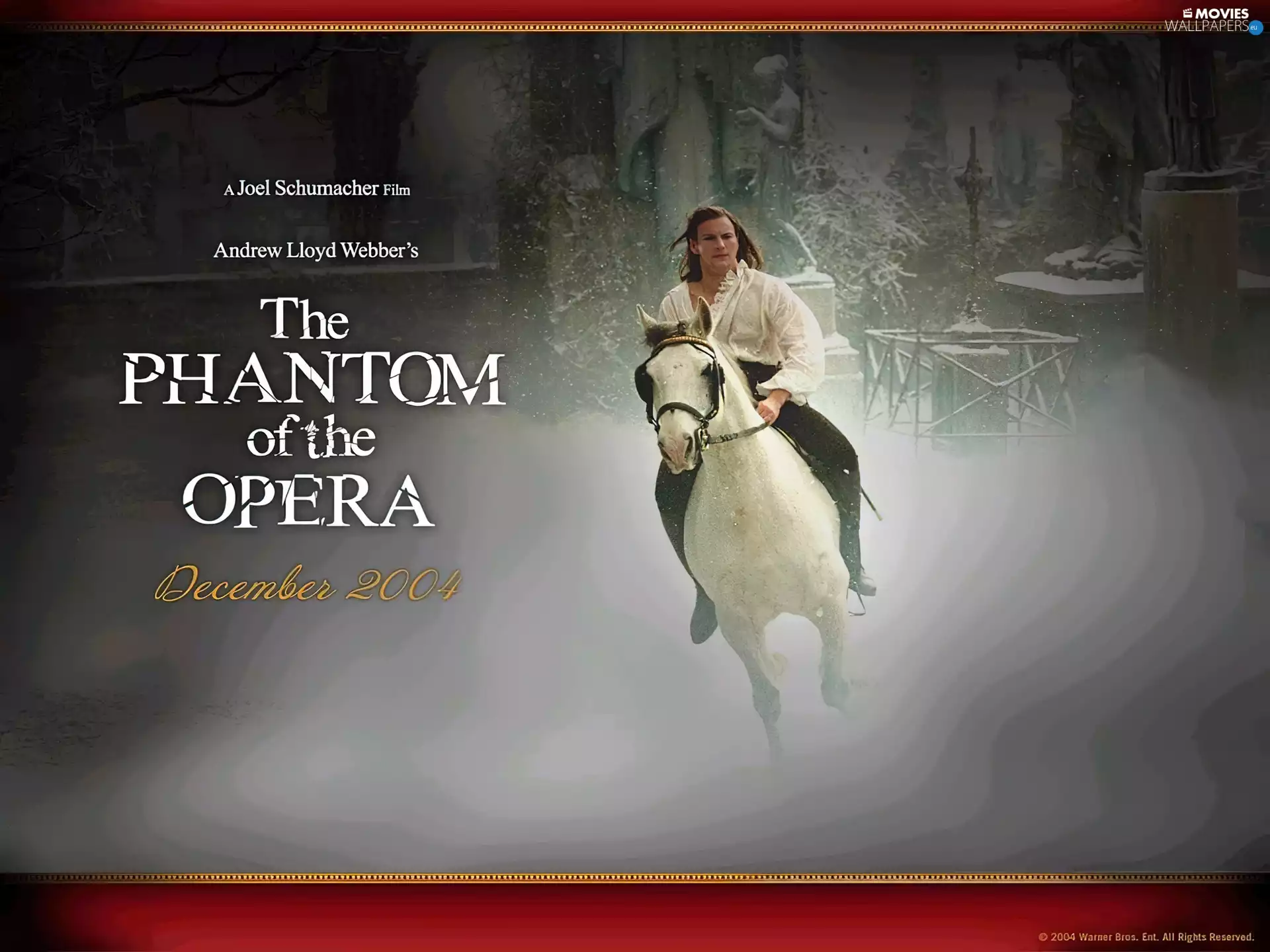 Phantom Of The Opera, Horse, a man, winter