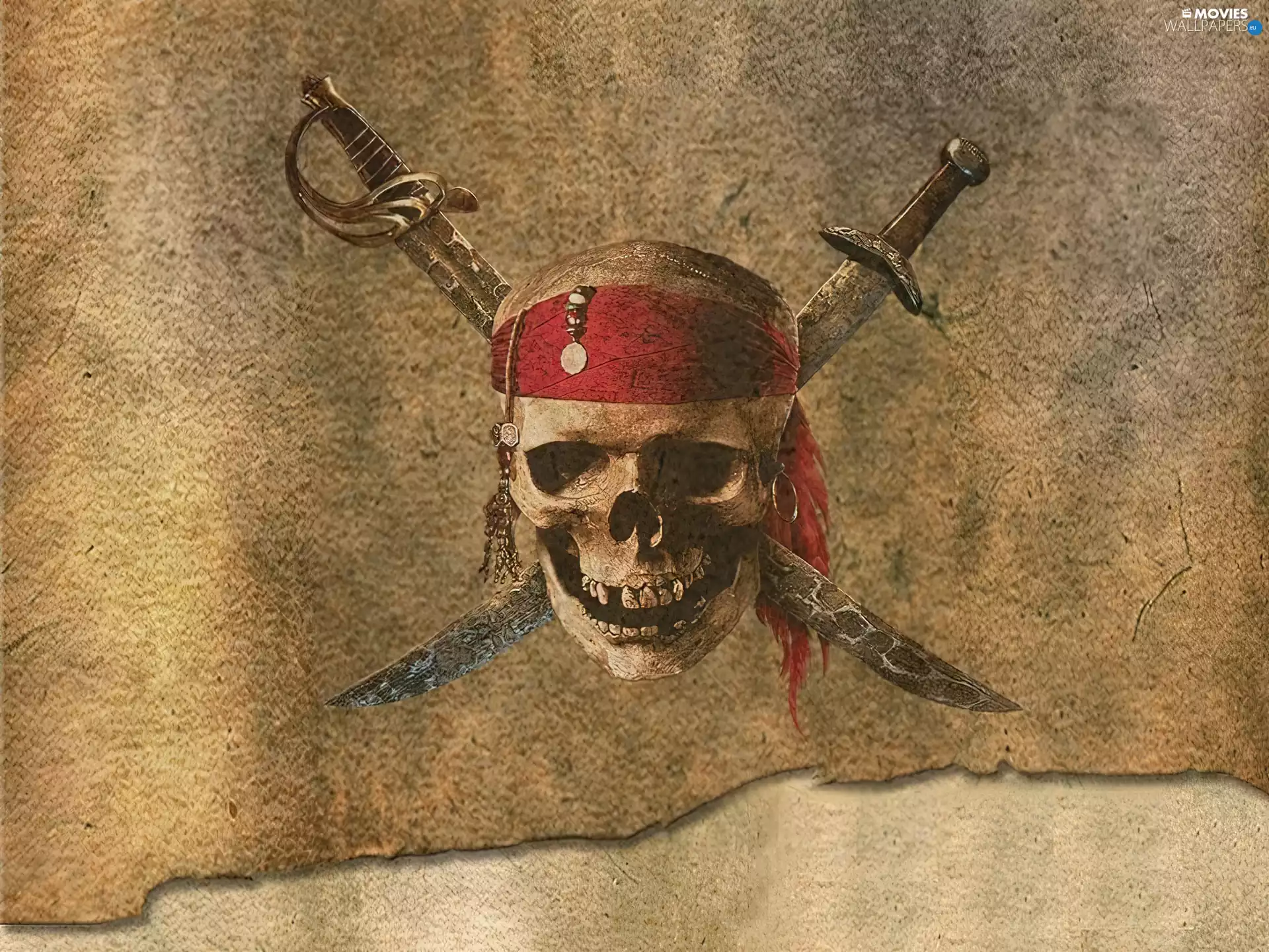 Piraci Z Karaibów, skull, swords